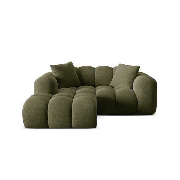 Зелен шенилов ъглов диван (ляв ъгъл) Treno – Cosmopolitan Design