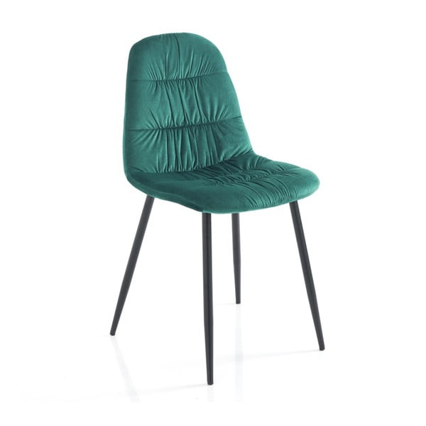 Комплект от 4 зелени трапезни стола Fluffy - Tomasucci