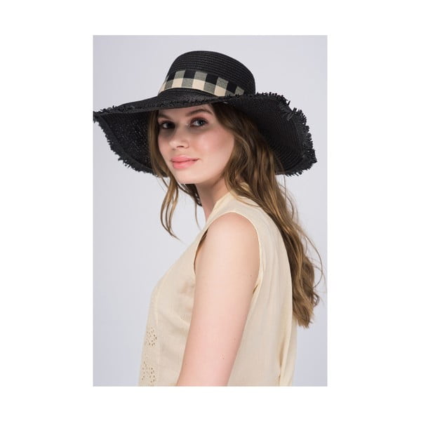 Černý dámský klobouk z čisté bavlny NW Blair