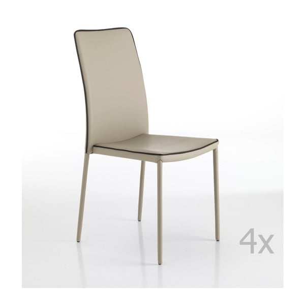 Бежови трапезни столове в комплект от 2 броя Kable - Tomasucci