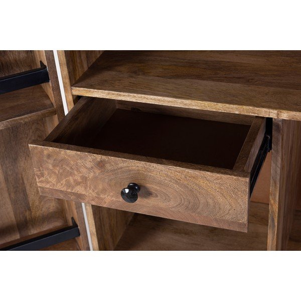 Шкаф за вино от масивно манго в естествен цвят брой бутилки 12, 74x122x46 cm Bombay – Interia Home & Living-image-1