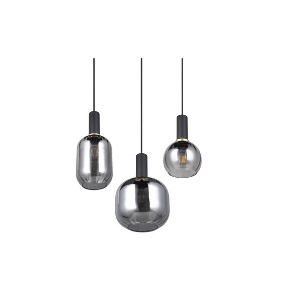 Черно висящо осветително тяло със стъклен абажур Diva – Trio-image-4