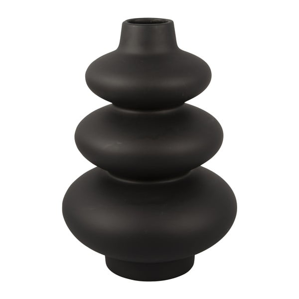 Черна керамична ваза Karlsson Circles, височина 28,5 cm - PT LIVING