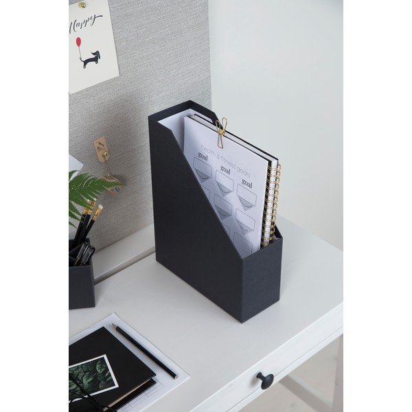 Тъмно сив органайзер за документи Viktoria - Bigso Box of Sweden-image-1