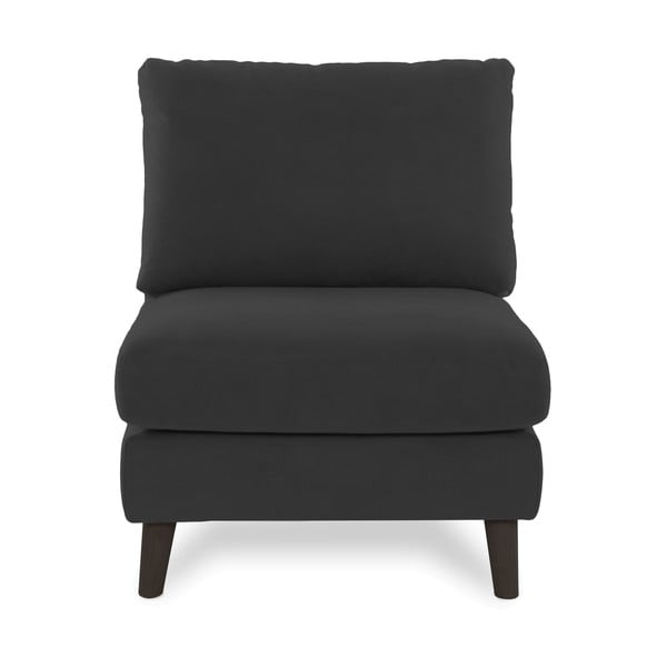 Antracitové křeslo s černými nohami Vivonita Bill-image-1