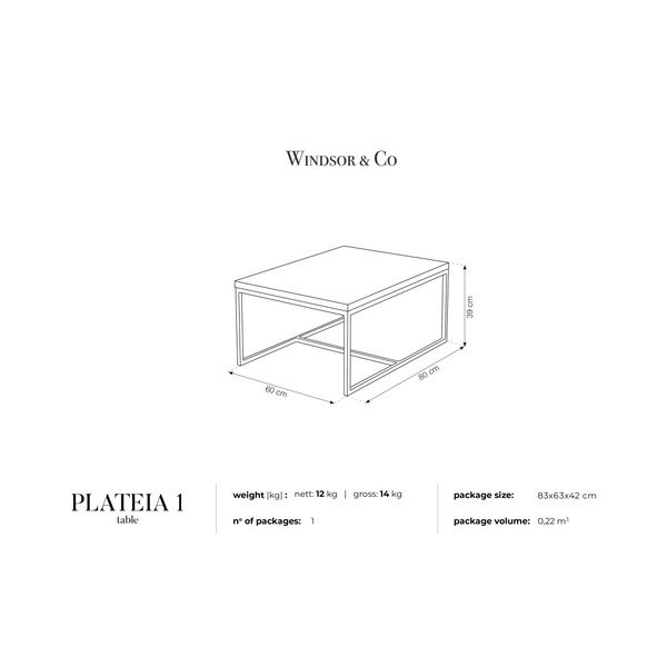 Масичка за кафе с плот Plateia, 80 x 60 cm - Windsor & Co Sofas-image-4