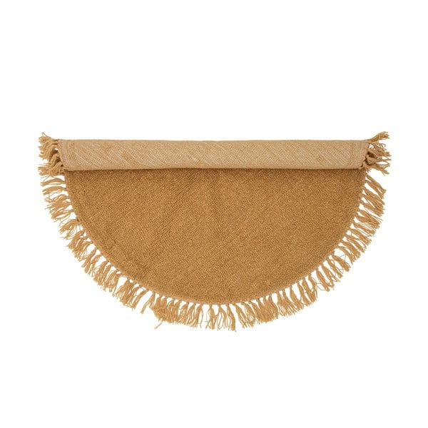 Кръгъл килим от оранжева вълна ø 110 cm Lenea - Bloomingville-image-3