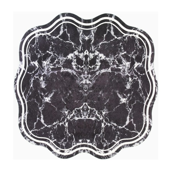 Черен кръгъл килим ø 80 cm - Vitaus