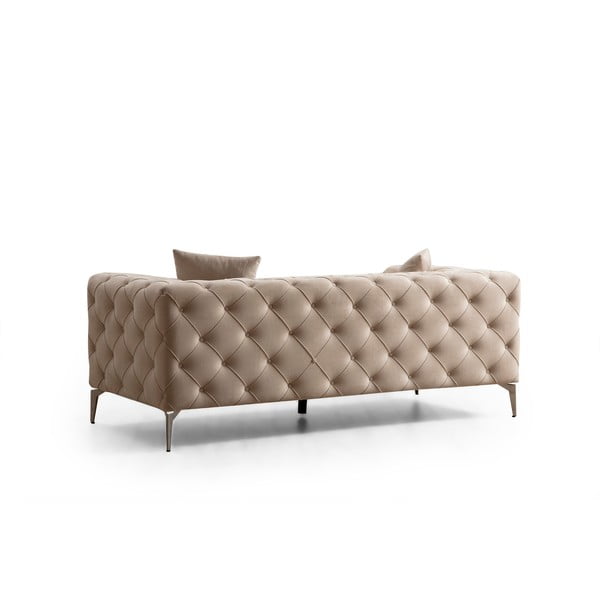 Бежов кадифен диван 197 cm Como - Balcab Home-image-2