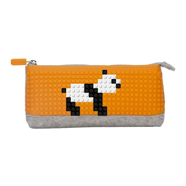 Моливник Pixel, сив/оранжев - Pixel bags