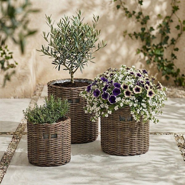 Комплект сиви градински саксии Natural - Bonami Essentials-image-1