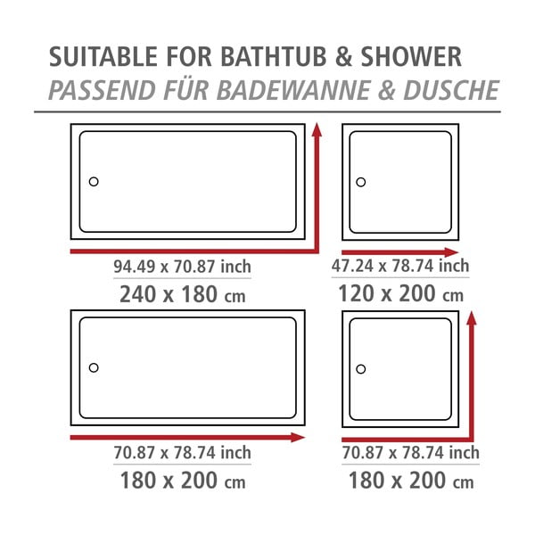Завеса за душ 180x200 cm Alara - Wenko-image-2