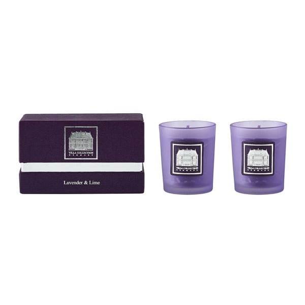 Комплект от 2 свещи с аромат на лавандула и лайм - Villa Collection