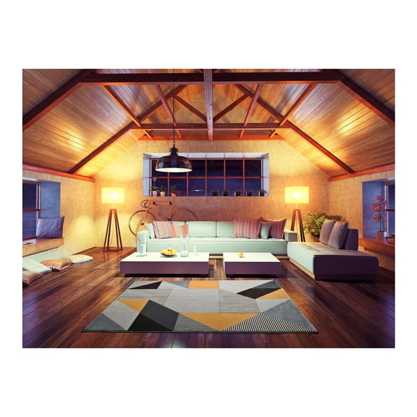 Оранжев и сив килим Gladys Duro, 160 x 230 cm - Universal-image-1