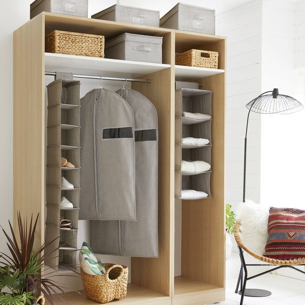 Висящ текстилен органайзер за гардероб Oxford - Compactor-image-4