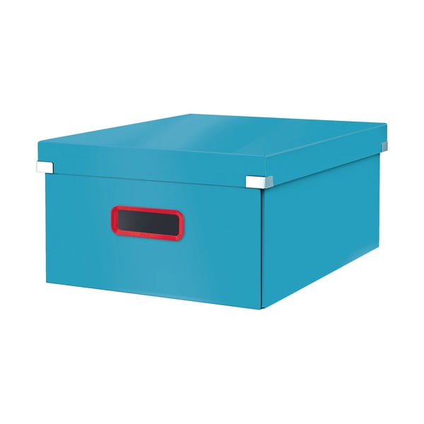 Синя картонена кутия за съхранение с капак 48x37x20 cm Click&Store – Leitz