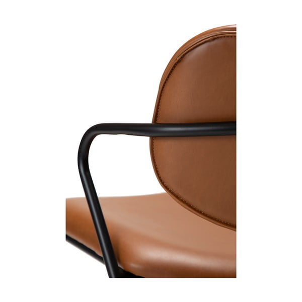 Кафяв фотьойл от изкуствена кожа в цвят коняк Zed - DAN-FORM Denmark-image-1