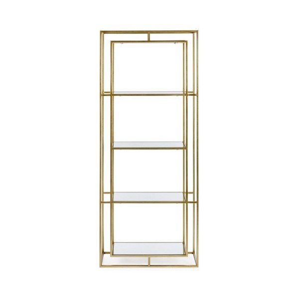 Стоманена библиотека  в златист цвят 68x172,5x28 cm Elenor – Bizzotto