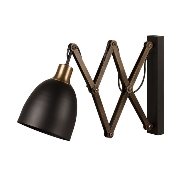 Стенна лампа в черен и бронзов цвят ø 16 cm Sivani – Opviq lights