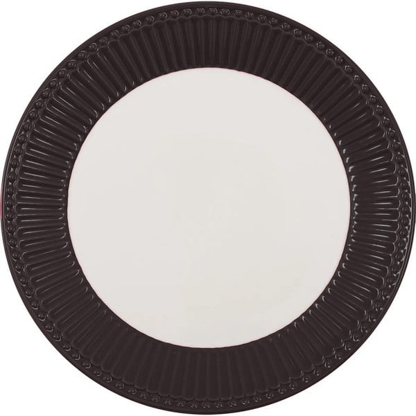 Бяло-сива керамична чиния, ø 23 cm Alice - Green Gate