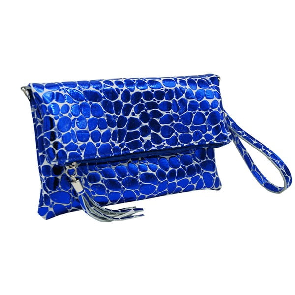 Синя чанта от естествена кожа Cocco - Andrea Cardone