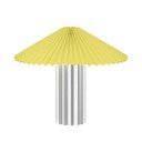 Жълта/в сребрист цвят затъмняваща се настолна лампа с текстилен абажур (височина 36 cm) Taite – Blomus