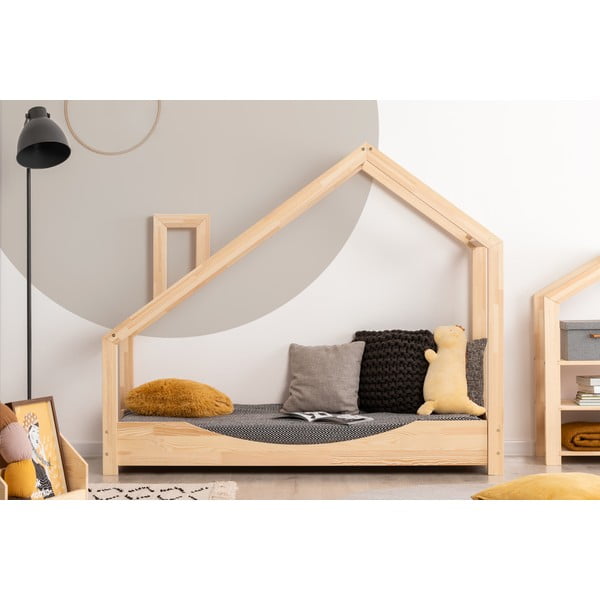 Domečková postel z borovicového dřeva Adeko Luna Elma, 70 x 190 cm