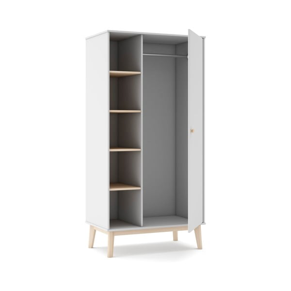 Бял детски гардероб 90x181 cm Esteban - Marckeric-image-4