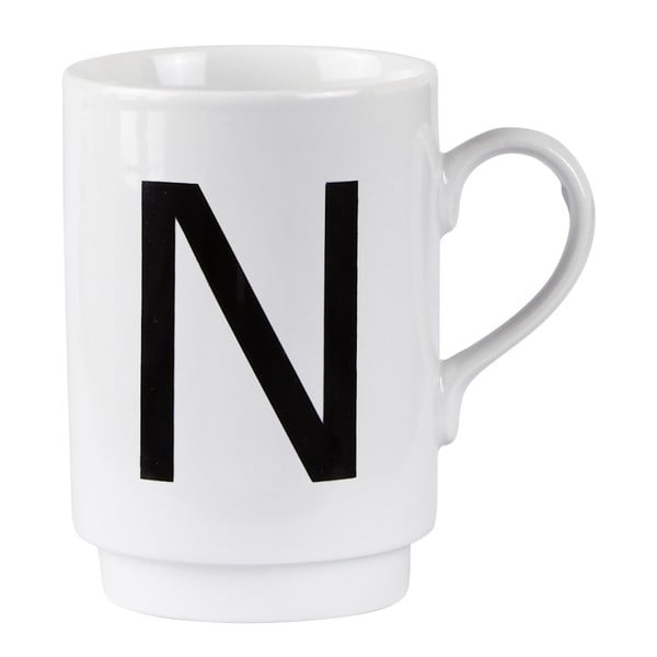 Порцеланова чаша за писма N, 250 ml - KJ Collection