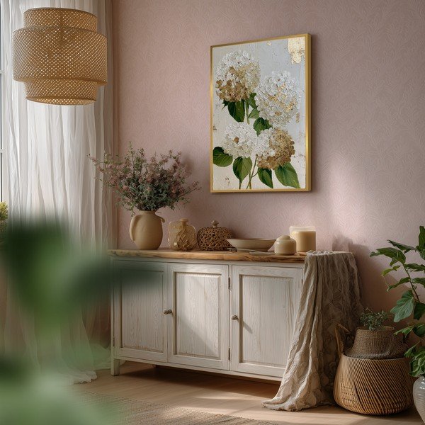 Печатна картина с включена рамка 60x90 cm Hydrangea – Styler-image-2
