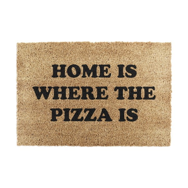 Изтривалка от кокосови влакна 40x60 cm Home Is Where the Pizza Is – Artsy Doormats