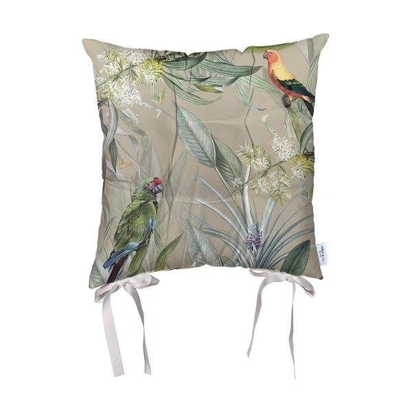 Бежова възглавница за сядане от микрофибър Birds, 43 x 43 cm Jungle - Mike & Co. NEW YORK