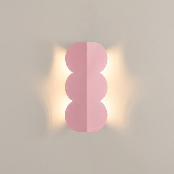 Розова алуминиева стенна лампа BISCUIT – Thoro-image-3