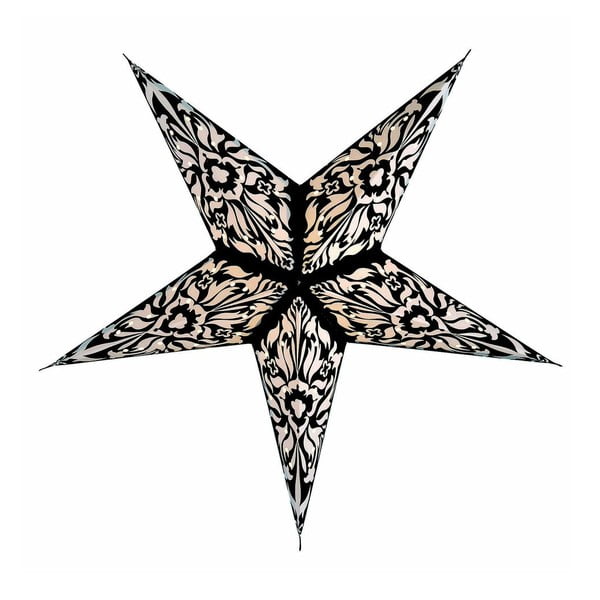 Závěsná dekorativní hvězda Five Black, 60 cm