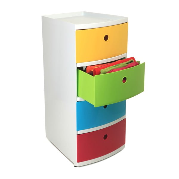 Цветни 4 чекмеджета за съхранение на кула Офис рафт - Ta-Tay