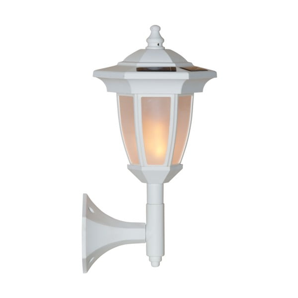 Бяло външно слънчево LED осветително тяло Flame - Star Trading