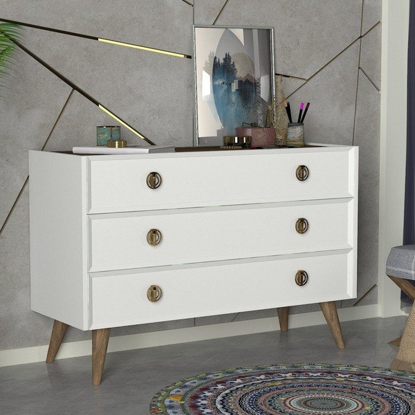 Бял скрин Nadya, ширина 120 cm - Tera Home-image-4