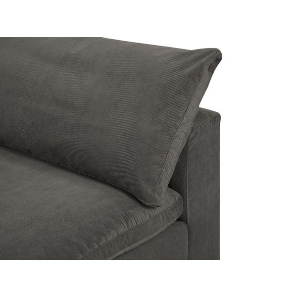 Тъмнокафява средна част на модулен диван от велур Galaxy - Windsor & Co Sofas-image-1