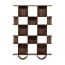 Тъмнокафява библиотека от масивно манго 130x180x35 cm Sinne – WOOOD