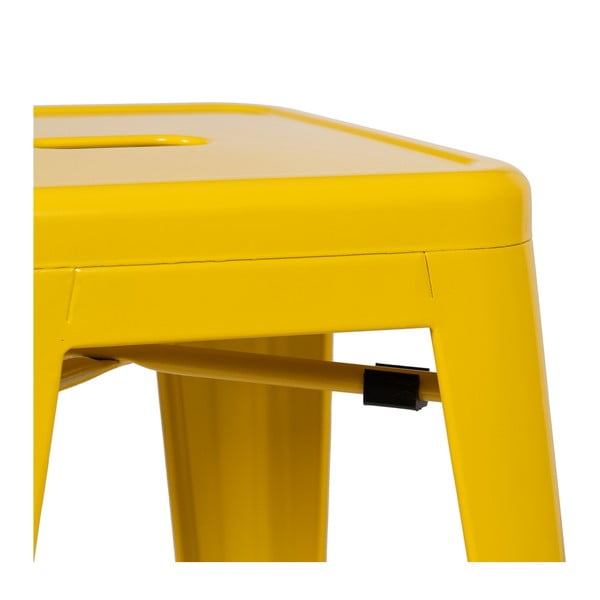 Жълти метални бар столове в комплект 2 бр. (височина на седалката 76,5 cm) – Ixia-image-3