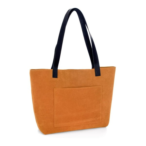 Оранжева кожена чанта Rostellum - Woox