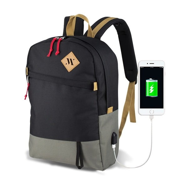 Сиво-черна раница с USB порт My Valice FREEDOM Smart Bag - Myvalice