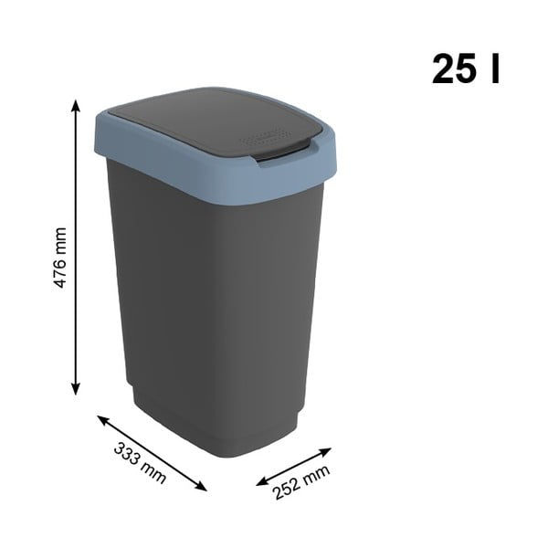 Кошче за отпадъци от рециклирана пластмаса 25 L Twist - Rotho-image-3