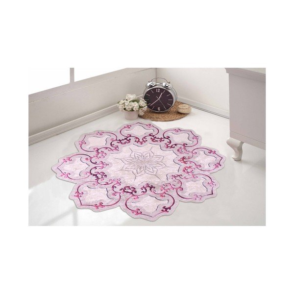 Розов килим Camina Feo, ⌀ 80 cm Pembe - Vitaus-image-1