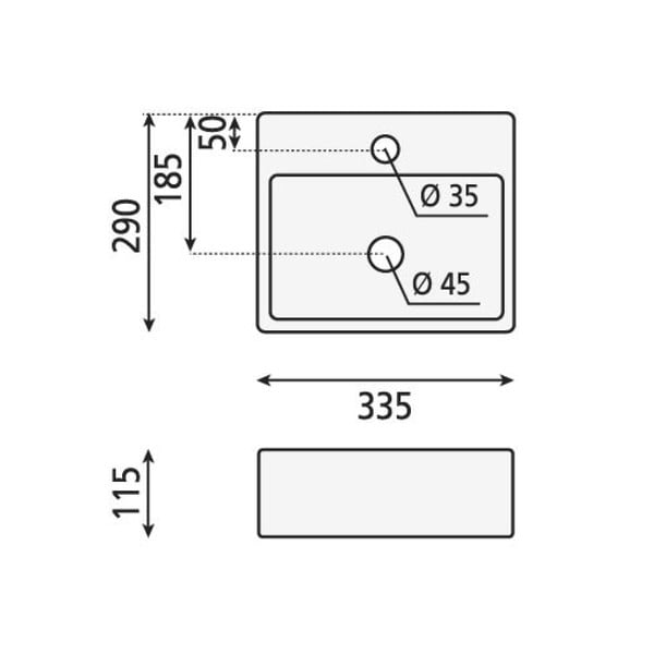 Бял керамичен малък умивалник 33,5x29 cm Giulia – Sapho-image-3