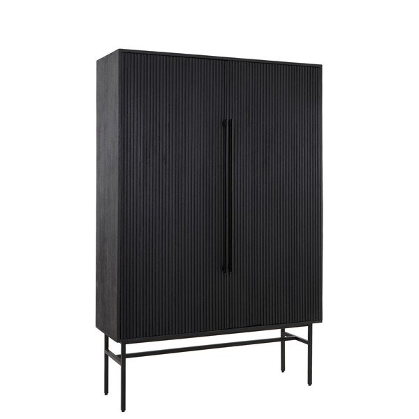 Черно шкафче от масивно манго 120x180 cm Abage – Light & Living-image-4
