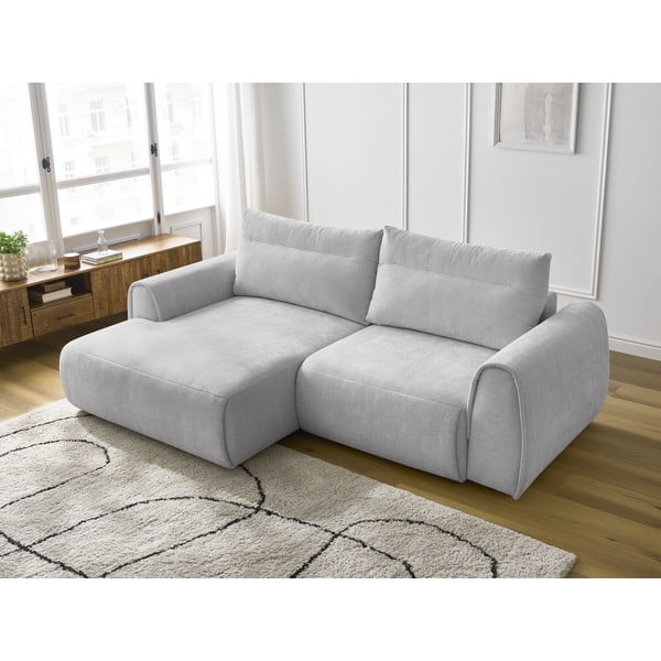 Светлосив ъглов диван Aden – Bobochic Paris-image-1