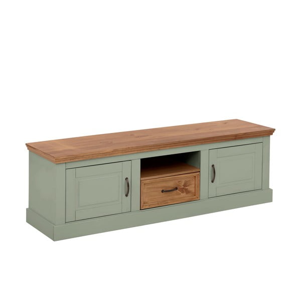 Светлозелена маса за телевизор от масивен бор 160x50 cm Selma – Støraa-image-2