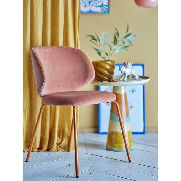 Оранжеви кадифени трапезни столове в комплект от 2 бр. Ponte – Bloomingville-image-1