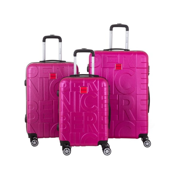 Комплект от 3 розови куфара Typo - Berenice